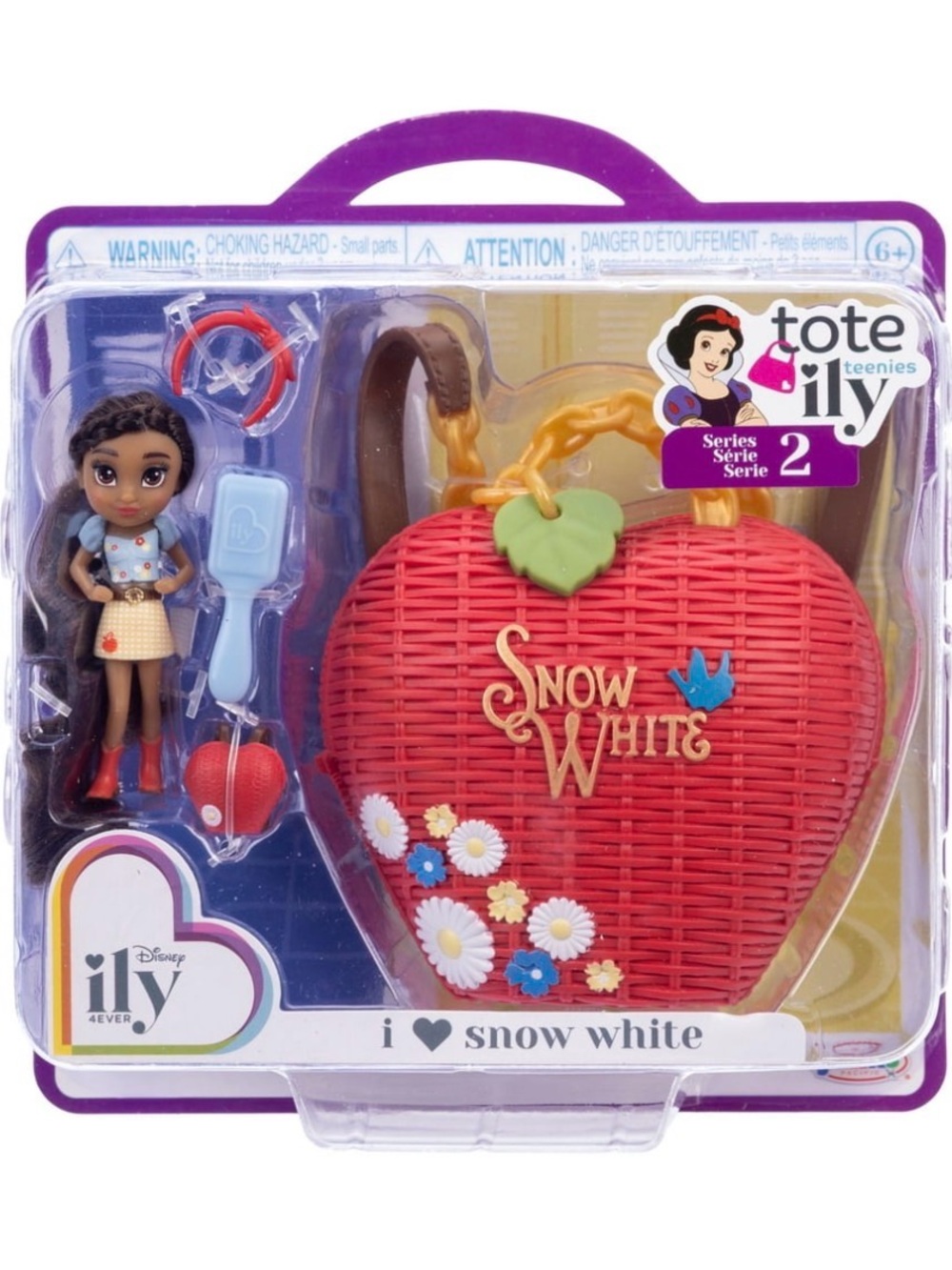 Disney Tote ILY Teenies Snow White Red Heart Purse Playset series 2